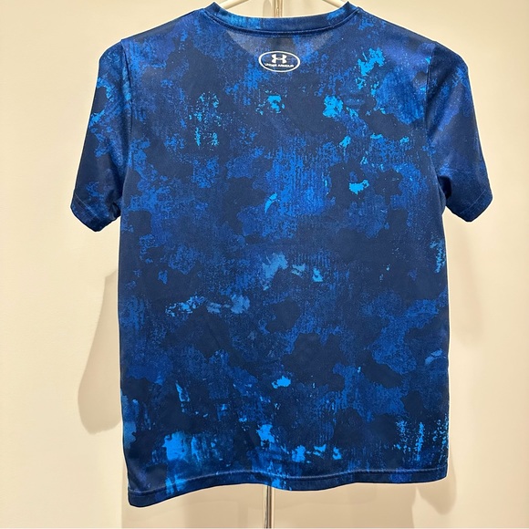 Under Armour Youth Boys Heat Gear T-Shirt, Blue Size L - Picture 2 of 4